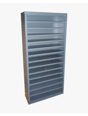 1 x Armoire vide sans portes - 9 tablettes pour bac 4L