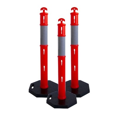 1 x Lot de 3 balises haute visibilité - classe 2 - rouge