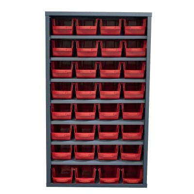 1 x Armoire sans portes - 40 x 4L - rouge